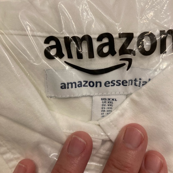 NWT White 100% Cotton long sleeve classic button up shirt XXL - Picture 8 of 12